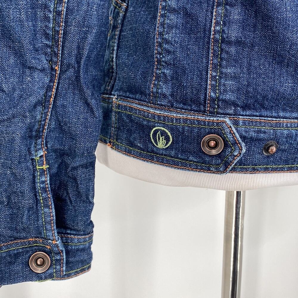 Of The Earth Embroidery Floral Jean Button Jacket Size XS - Picture 7 of 10